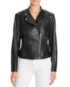 Cole Haan Leather Motorcycle Jacket