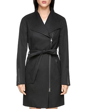 Mackage Estella Leather Trimmed Trench Coat