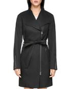 Mackage Estella Leather Trimmed Trench Coat
