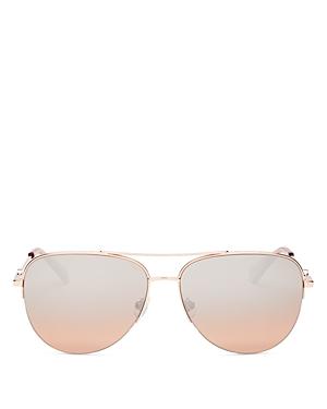 Kate Spade New York Women's Maisie Brow Bar Aviator Sunglasses, 60mm