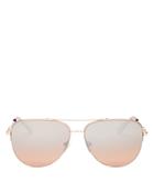 Kate Spade New York Women's Maisie Brow Bar Aviator Sunglasses, 60mm