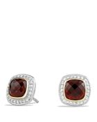 David Yurman Earrings With Garnet And Diamonds With 18k Gold