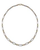 Bloomingdale's Diamond Paperclip Necklace In 14k White & Yellow Gold, 1.0 Ct. T.w. - 100% Exclusive