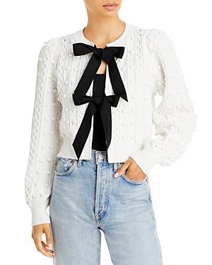 Alice And Olivia Kitty Bow Tie Cardigan