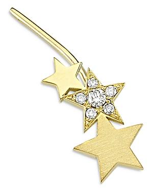 Own Your Story 14k Yellow Gold Cosmos Diamond Star Ear Climber
