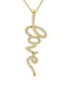 Bloomingdale's Diamond Love Pendant Necklace In 14k Yellow Gold, 0.20 Ct. T.w- 100% Exclusive