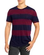 Atm Anthony Thomas Melillo Cotton Textured Tie Dyed Stripe Tee