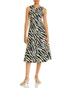 Proenza Schouler White Label Zebra Print Midi Dress