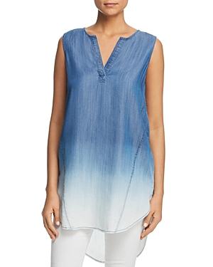 Beachlunchlounge Dip-dyed Chambray Tunic Top
