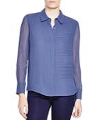 Tory Burch Pintucked Silk Blouse