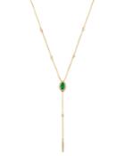 Bloomingdale's Emerald & Diamond Lariat Necklace In 14k Yellow Gold, 16-18 - 100% Exclusive