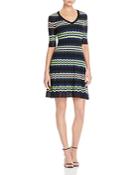 M Missoni Zigzag Stripe A-line Dress