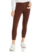 Frame Le High Skinny Cropped Jeans In Mahogany