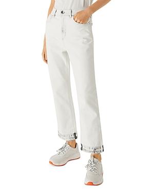 Marella High Rise Cropped Jeans In Gray