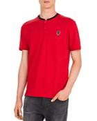 The Kooples Skull Patch Pique Regular Fit Polo Shirt