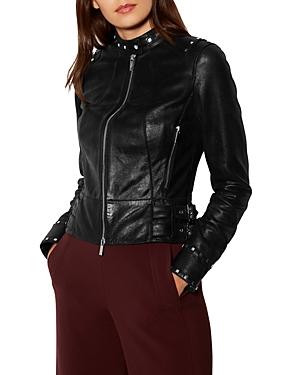 Karen Millen Studded Leather Jacket