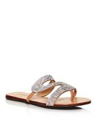 Schutz Women's Noemi Crystal Flat Sandals