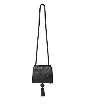 Whistles Arden Croc-embossed Tassel Crossbody Bag