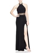 Faviana Couture Embellished Halter Gown