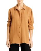 Eileen Fisher Petites Textured Button Down Shirt