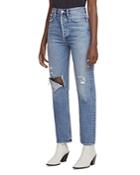 Agolde High Rise Straight Leg Jeans In Lineup