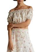 Polo Ralph Lauren Floral-print Off-the-shoulder Top