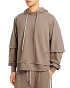 Drkshdw Rick Owens Hustler Layered Hoodie