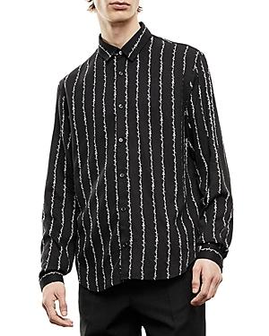 The Kooples Flowing Logo Stripe Shirt