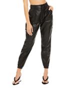 Good American Faux Leather Cargo Jogger Pants