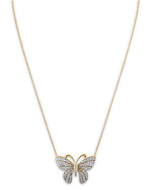 Bloomingdale's Diamond Butterfly Pendant Necklace In 14k Yellow Gold, 0.65 Ct. T.w. - 100% Exclusive