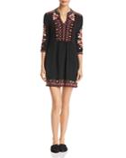 Johnny Was Jyll Embroidered Silk Boho Dress