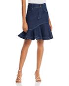 See By Chloe Ruffled-hem Denim Skirt