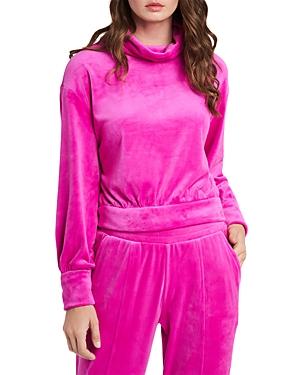 1.state Velour Turtleneck Top