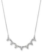 Bloomingdale's Diamond Three Stone Bar Necklace In 14k White Gold, 1.0 Ct. T.w. - 100% Exclusive