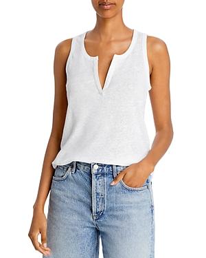Vince Split Neck Linen Tank (53% Off) - Comparable Value $85