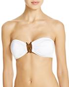 Milly White Elba Bandeau Bikini Top