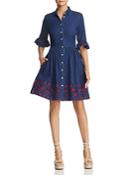 Kate Spade New York Embroidered Chambray Dress