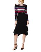 Karen Millen Striped Rib-knit Dress - 100% Exclusive