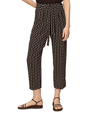 Whistles Elephant Print Crepe Ankle Pants