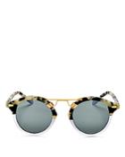 Krewe St. Louis 24k Gradient Round Sunglasses, 46mm