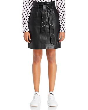 Escada Sport Lakrima Leather Paperbag-waist Skirt