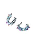 Swarovski Chroma Multicolor Spiky Hoop Earrings
