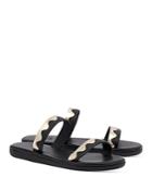 Ancient Greek Sandals Women's Paralia Color Blocked Scalloped Strap Slide Sandals