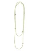 Lagos 18k Gold And Peridot Single Strand Station Necklace, 34