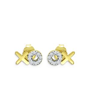 Bloomingdale's Marc & Marcella Diamond Xo Stud Earrings In 18k Gold Plated Sterling Silver, 0.08 Ct. T.w. - 100% Exclusive