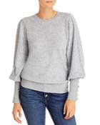 Aqua Puff Sleeve Cashmere Sweater - 100% Exclusive
