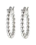 Lauren Ralph Lauren Bead Hoop Earrings In Sterling Silver