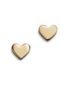Bloomingdale's Made In Italy Heart Stud Earrings In 14k Yellow Gold - 100% Exclusive