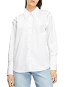 The Kooples White Cotton Studded Button Up Shirt