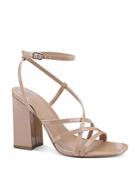 Marc Fisher Ltd. Women's Edalyn Patent Leather Block Heel Sandals
